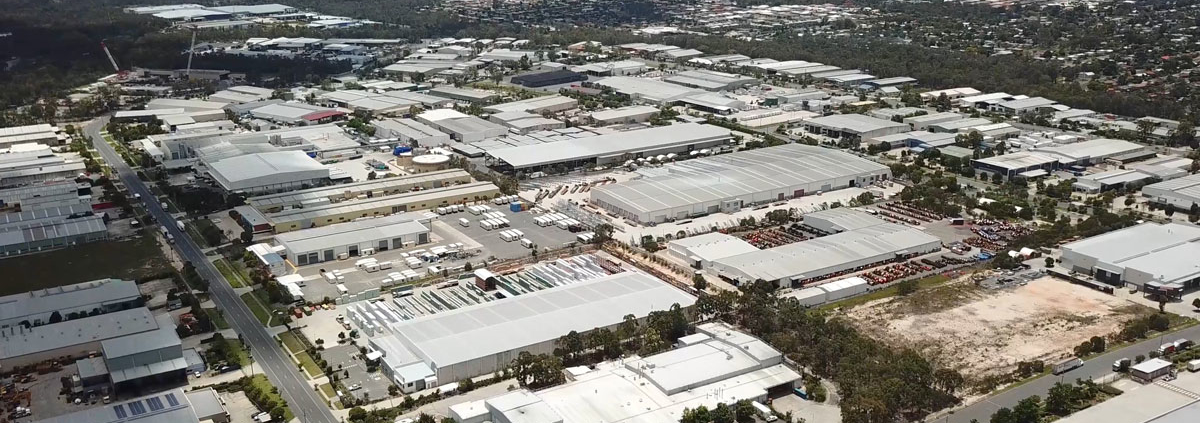Logan Industrial estate as viewed from the air
