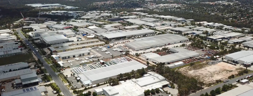 Logan Industrial estate as viewed from the air