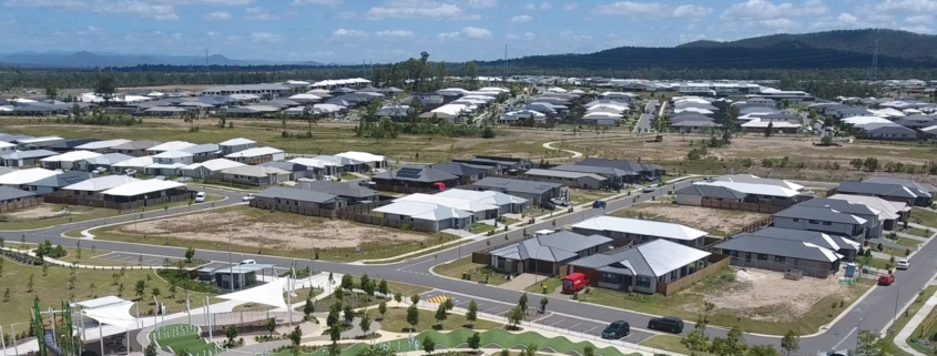 Yarrabilba estate showing park and houses