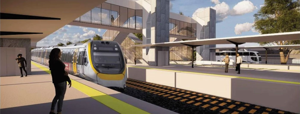 Artists impression of a new Loganlea Station