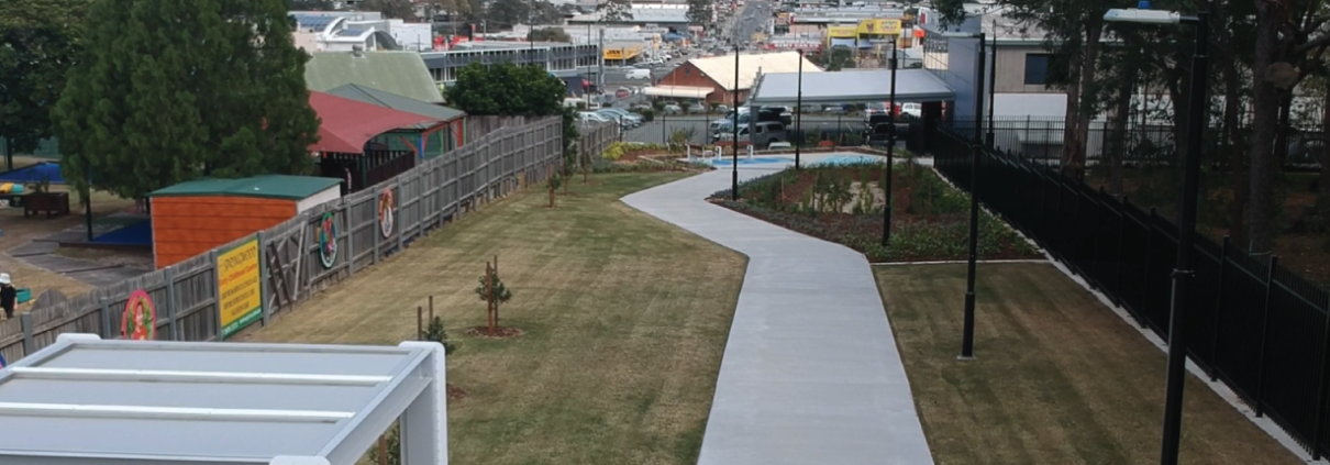 Shared concrete pathway in Springwood