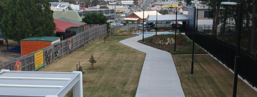 Shared concrete pathway in Springwood