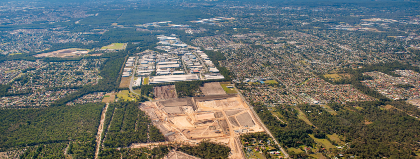 Aerial view of Crestmead Logistics Estate
