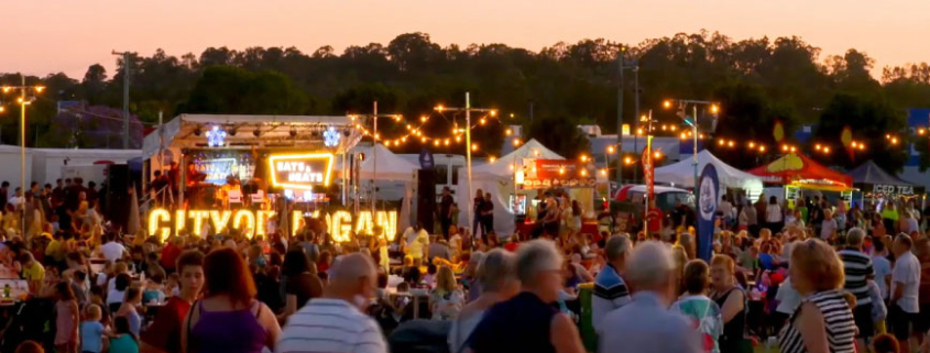 Photo of crowd at an Eats and Beats festival