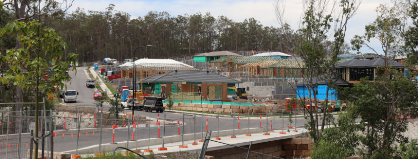 Photo of houses being built