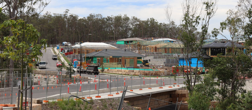 Photo of houses being built