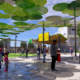 Artists impression of shade solution discs at Beenleigh Town Square