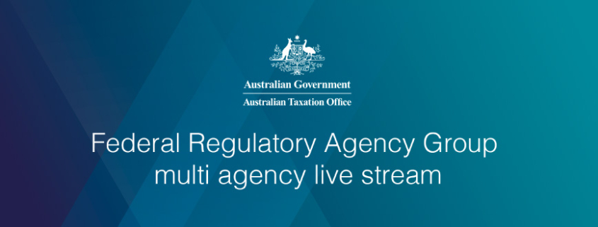 Federal Regulatory Agency Group multi agency live stream - Australian Taxation Office logo