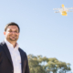 Jesse Suskin from Wing with drone in the sky overhead