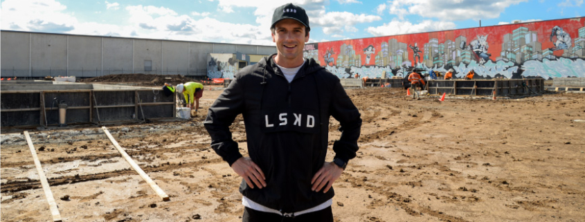 LSKD CEO Jason Daniel at the site of his new headquarters building in Loganholme