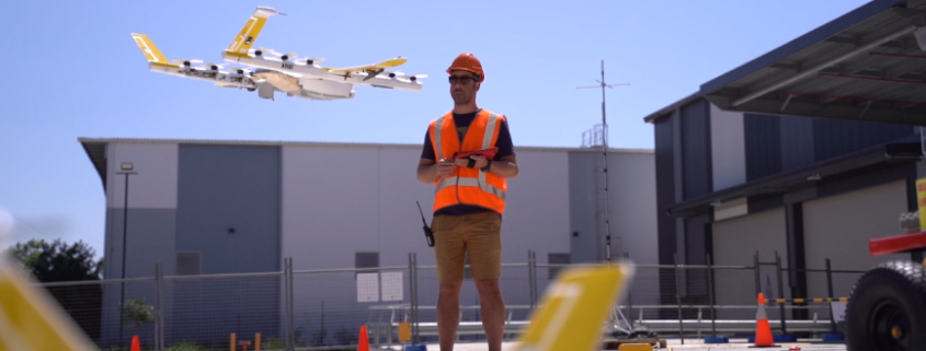 Wing technician tests a drone