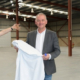 Deputy Mayor Jon Raven with BlockTexx co-founder Graham Ross and local Councillor Miriam Stemp at the company's new headquarters in Loganholme.