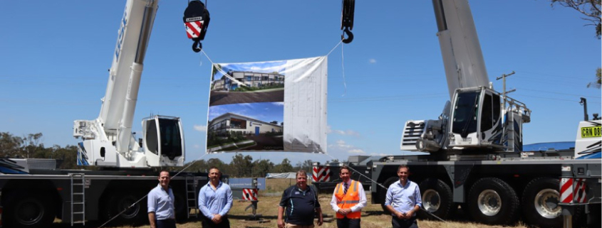 Logan Deputy Mayor Jon Raven, BSF Director Anthony Stoeckert, BSF Director Frank Boyes, Queensland Treasurer Cameron Dick, federal Shadow Treasurer Jim Chalmers