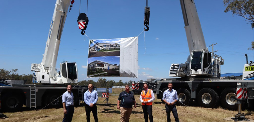 Logan Deputy Mayor Jon Raven, BSF Director Anthony Stoeckert, BSF Director Frank Boyes, Queensland Treasurer Cameron Dick, federal Shadow Treasurer Jim Chalmers