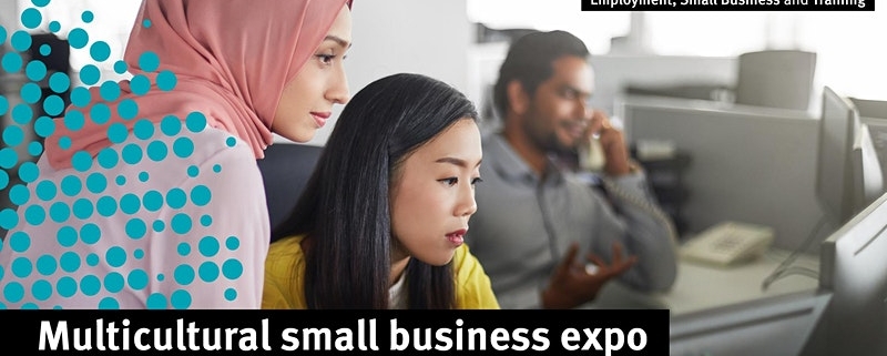 Image_people with multi-cuture background looking at a computer in the office