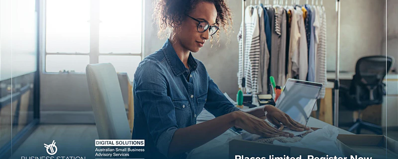 Image_a business woman packing up a box to be ready for shipping