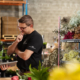 Council staff engaging with business owner at florist