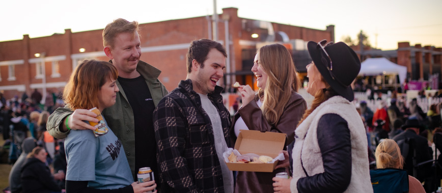 Group of people having fun at Kingston Butter Factory