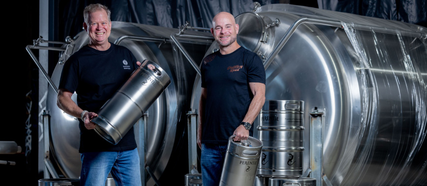Brennan Fielding and Kenton Campbell of Perentie Brewing