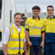 Mayor Darren Power, apprentices Mat Bond and JD Christ and Economic Development Chair Jon Raven.