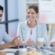 A group of people having a meeting