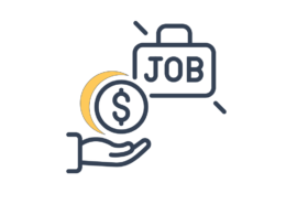 icon_dollar symbol on a hand with a bad has "job" written on it