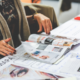 A girl looking at a magazine