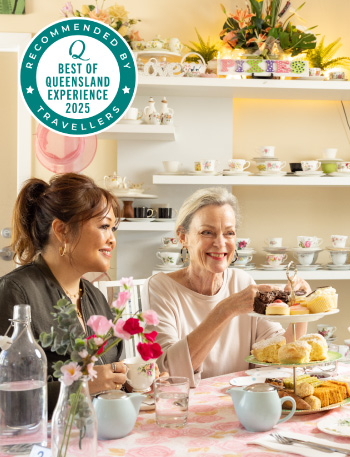 Ladies having high tea